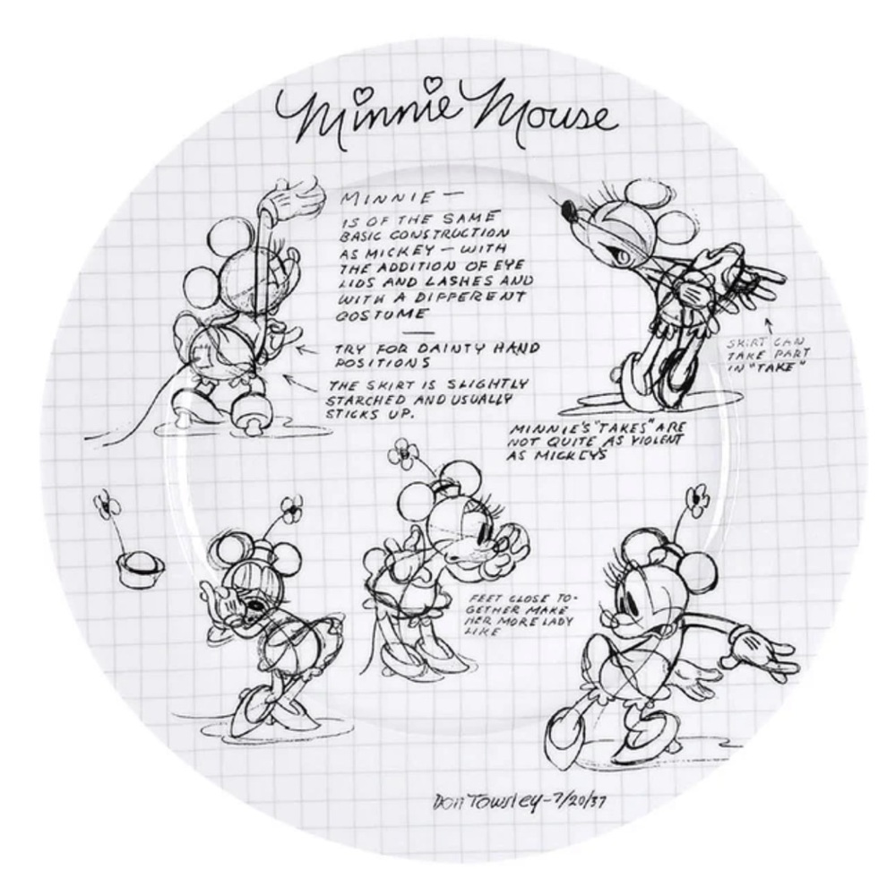 Disney Minnie Sketch Dinner Plate